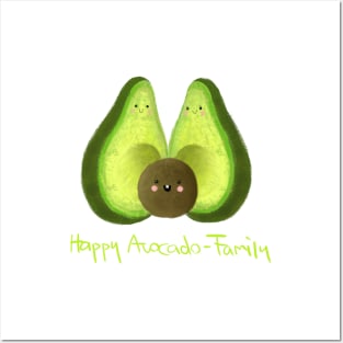 Happy Avocado-Family Posters and Art